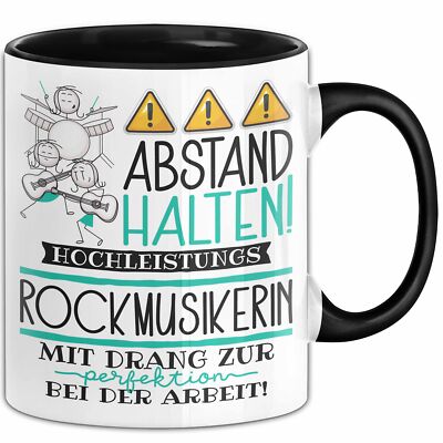 Rockmusikerin Tasse Geschenk Lustig Abstand Halten Hochleistungs-Rockmusikerin M