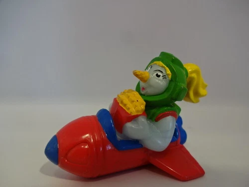 Collectible figure by Eismann 1998/Eddy and Co in space/Trixi with rocket 