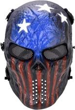 Full Face Halloween Party Mask Airsoft Scary Skull Cosplay Costume USA Painted