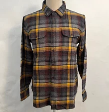 Loser Machine Men's LS Woven Button Down Shirt Suavecito Grey/Gold Size M NWT