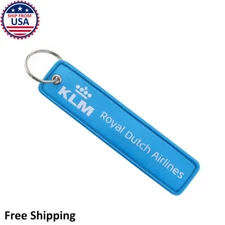 KLM Royal Dutch Airlines Collectibles Car Keychain Travel Luggage Bag Tag
