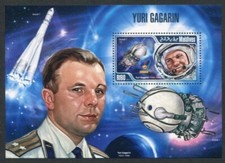 Maldive Islands Sc# 3092, 2013 Yuri Gagarin Space Souv. Sh., VF MNH, SCV: $8.50
