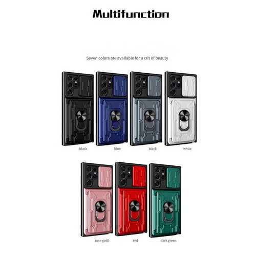 Case For Samsung S24 S23 S22 Ultra A54 A34 Armor Magnetic Ring Card Holder Cover - Picture 10 of 18