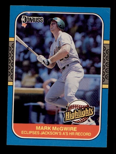 1987 DONRUSS #46 MARK MCGWIRE HIGHLIGHTS OAKLAND A'S