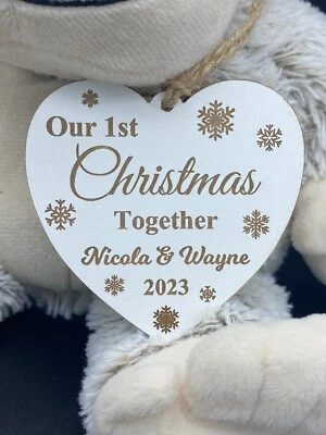 Personalised Our First Christmas Together Tree Bauble Husband Wife Mr & Mrs