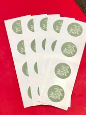 5 Mrs Grossmans Olive Sprig Seals Stickers Tree Peace Embossed Oil Italian Greek