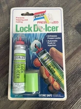 VTG Qualco Pressurized Lock De-Icer Frozen Winter Car, Home, Pad Locks 80s NOS!