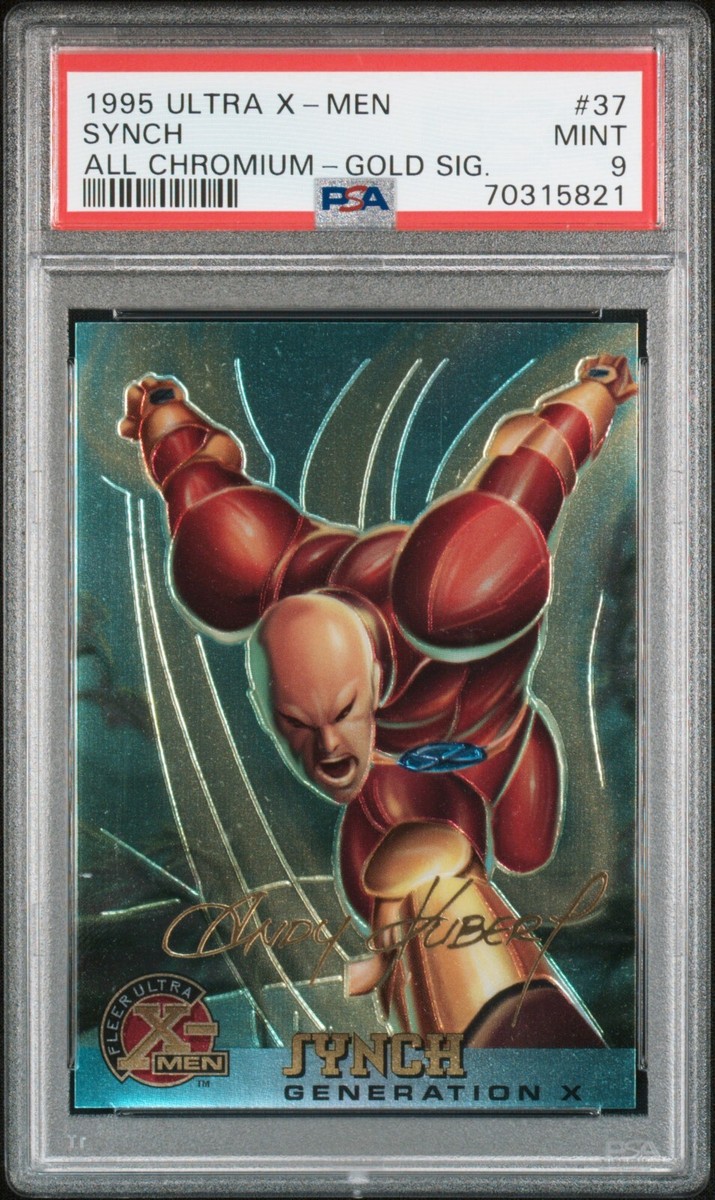 YA−MAN STA-212P GOLD 1995 Ultra X-Men All Chromium Gold Signature Series # 37 Synch PSA