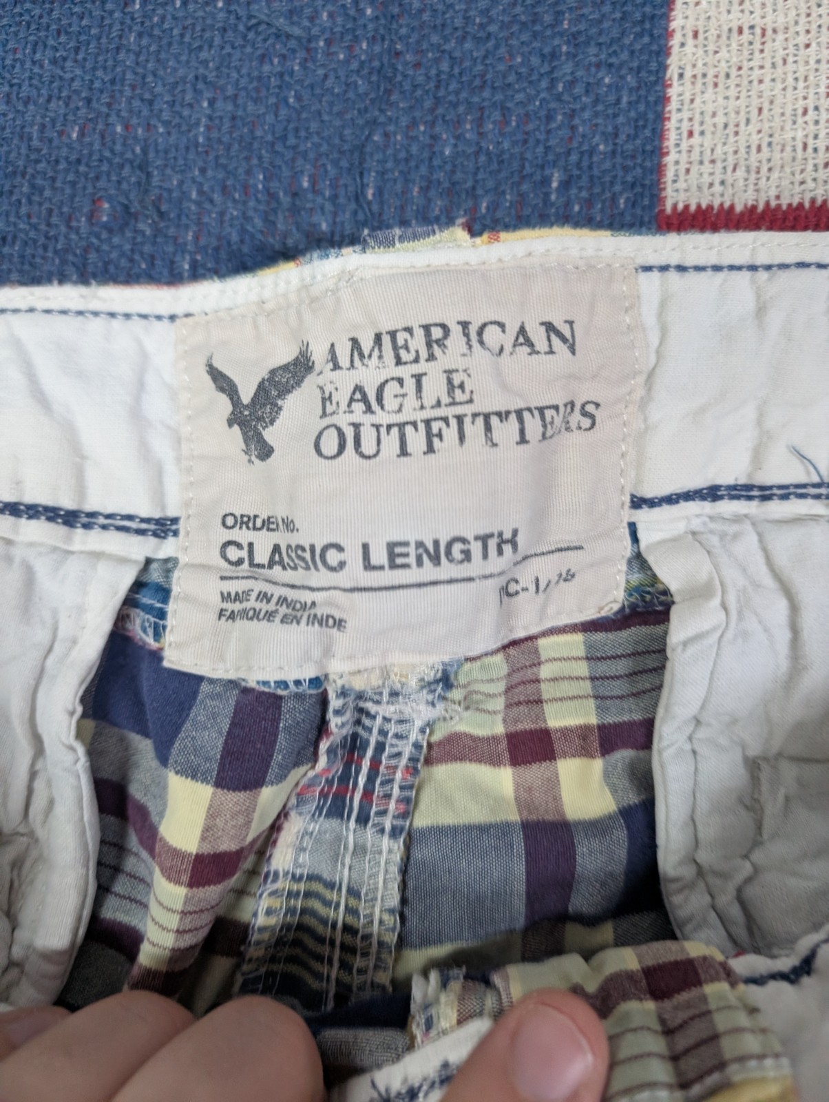 American Eagle Shorts Men's Patchwork Multicolor … - image 3
