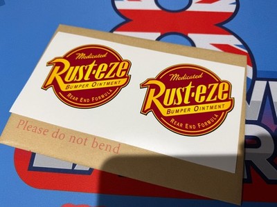 Rusteze Rusty Rust Cars Lightning McQueen Auto Van Aufkleber X2 100mm