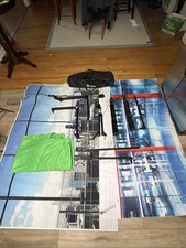 Podcasting Lot Cowboy Studio Lighting tripods, green screen Mics And Booms