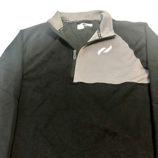 Pure Hockey Pullover Air Layer 1/2 Zip , Large, Pouch Pocket, Black, Gray Accent