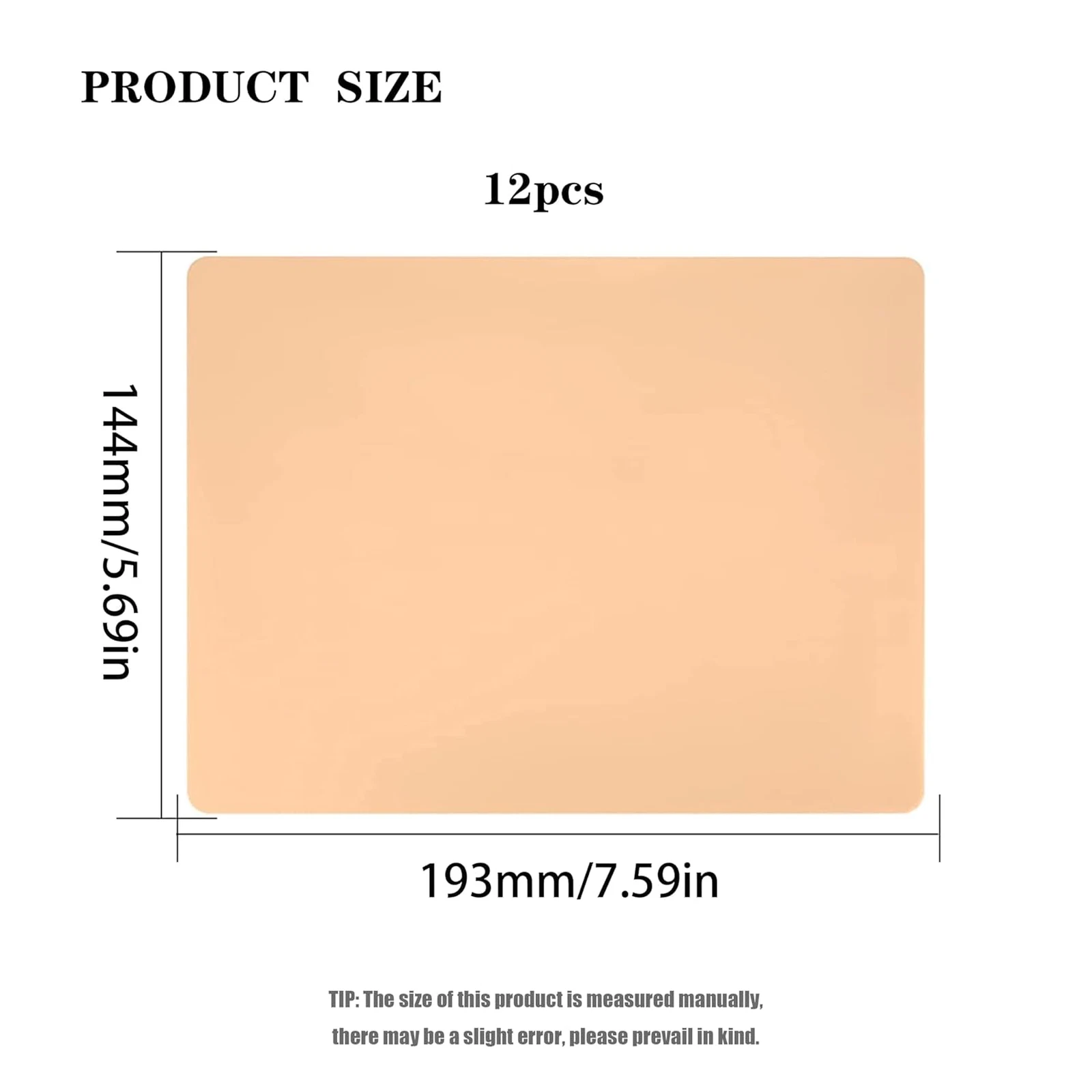 Tattoo Practice Skin Silicone Double Sides 12 Pack 5.7x7.6 Inches for Beginners image 2