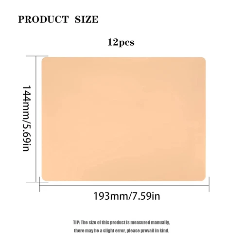 Tattoo Practice Skin Silicone Double Sides 12 Pack 5.7x7.6 Inches for Beginners image 2