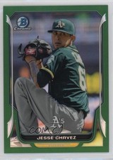 2014 Bowman Chrome Green Refractor /75 Jesse Chavez #215 0q3