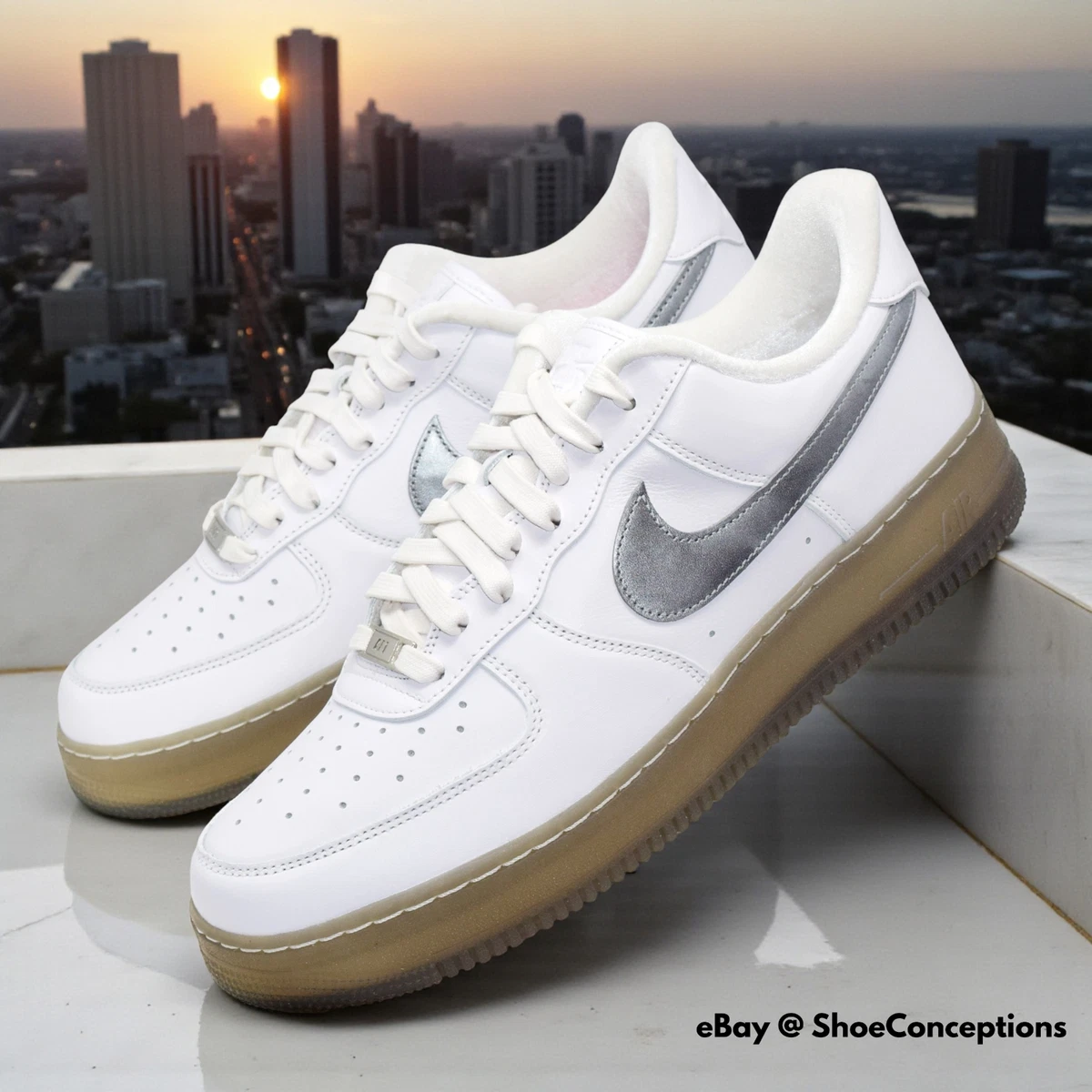 Nike Air Force 1 '07 Premium White Metallic Silver for Sale
