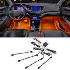 Ledglow Orange Led Car Truck Interior Footwell Neon Underdash Accent Lights Kit
