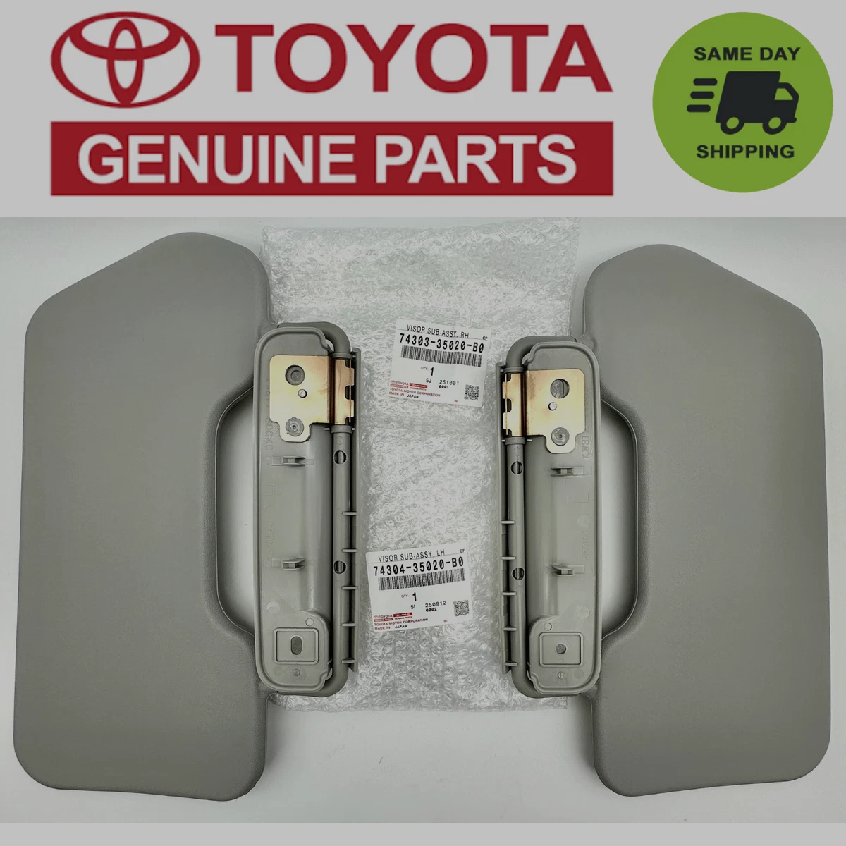FJ1 シルバー Genuine Toyota Sun Visor – Passenger Side For FJ Cruiser 2008–2014