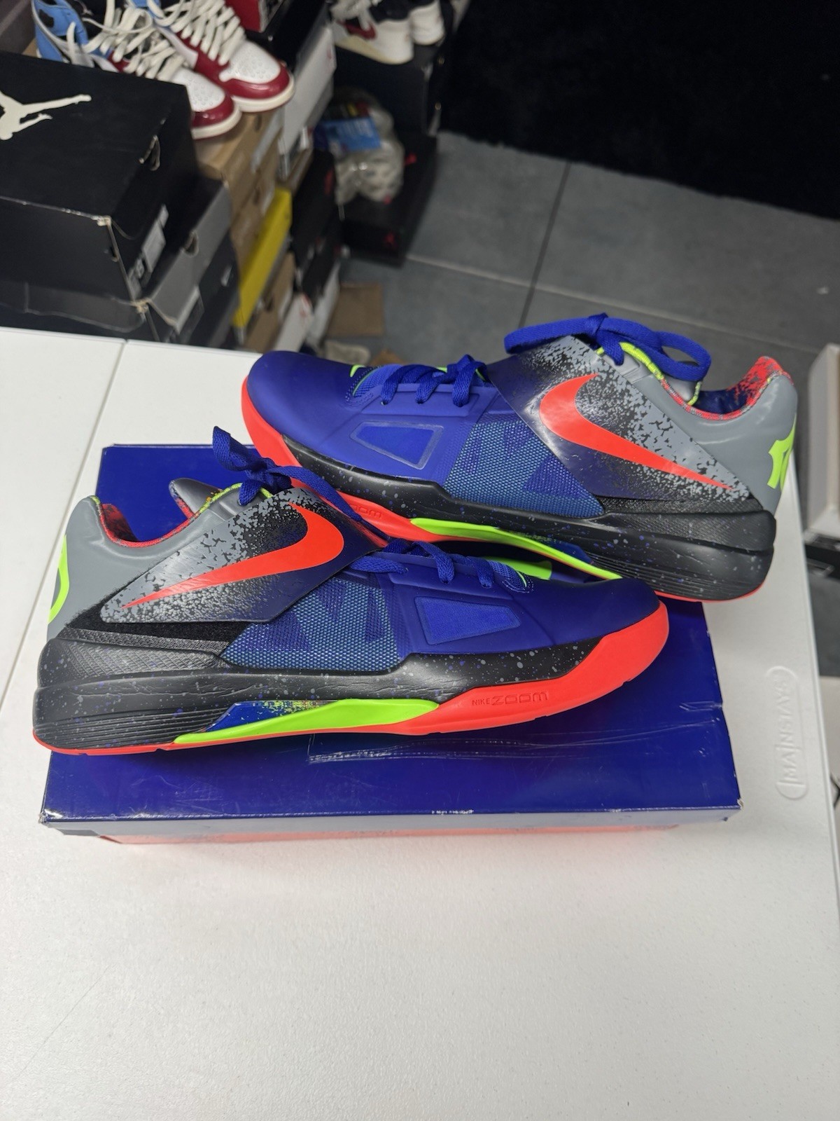 Nike Men's Zoom KD 4 IV Nerf Basketball Shoes Multicolor, Size 13