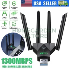 1300Mbps Dual Band 2.4G/5G Wireless USB 3.0 WiFi Adapter Network Card Dongle USA