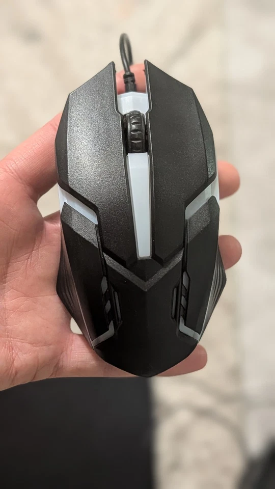 RGB Gaming Mouse, 1600 DPI USB Wired Computer Mice, 3D Scroll Wheel, Adjustable - Image 3 of 4