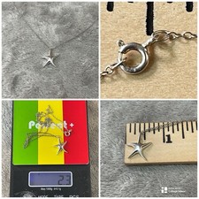 Sterling Silver Starfish Necklace  18  Inch