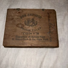 Vintage Don Antonio Specials Cigar Wooden Box Tony's H Anton Bock & Co New York