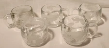 Vintage Nestle World Map Creamer, Sugar Bowl w/ Lid, & 3 Mugs Excellent Cond.
