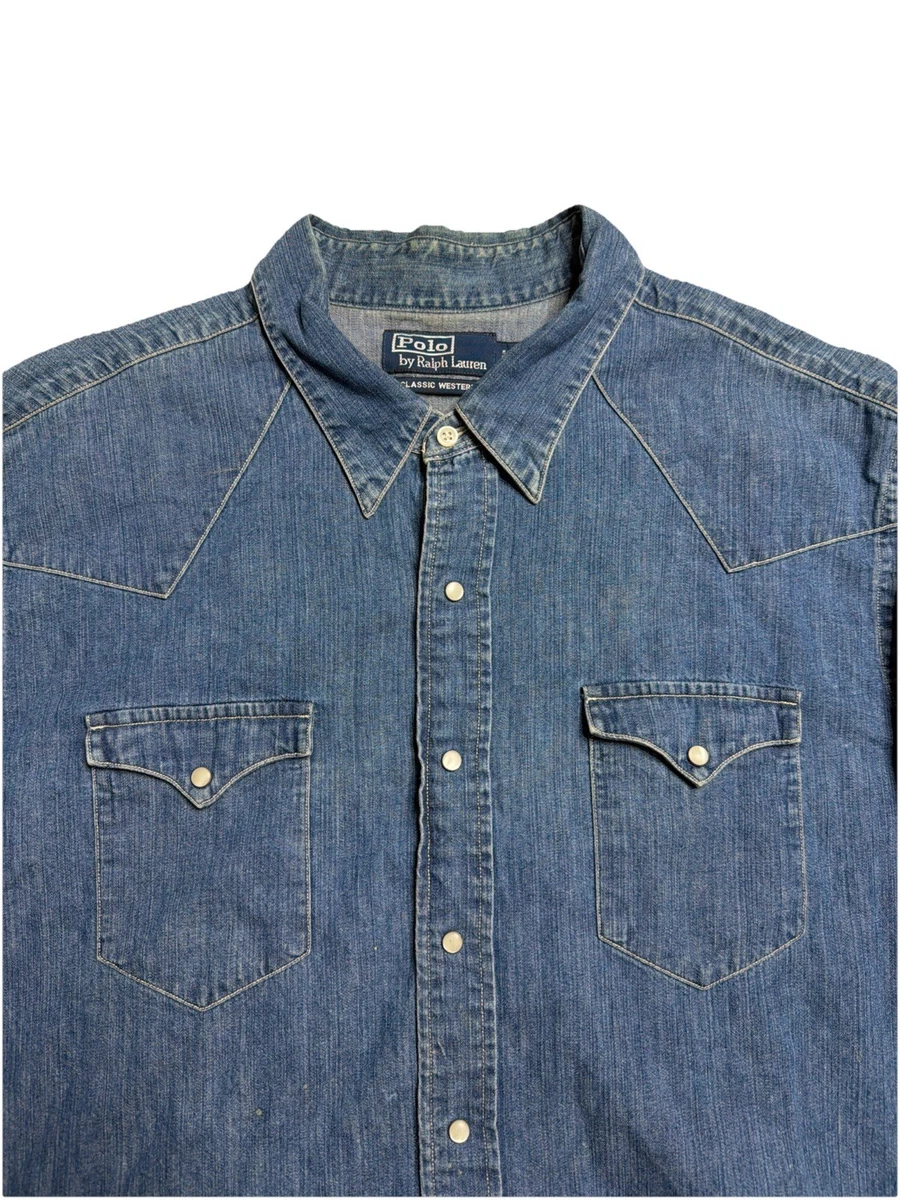 Polo Ralph Lauren Denim Western Casual Button-Down Shirts for Men