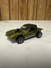 Hot Wheels Redline Python Car 1968 Olive Green Made In USA