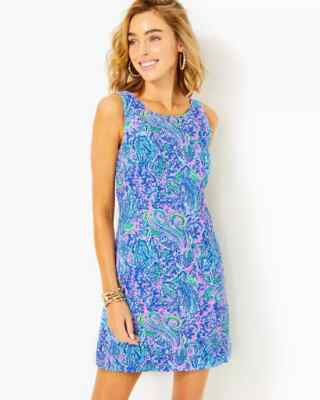 LILLY PULITZER Maurina Linen Shift Dress Lilac Rose WE MERMAID IT Size 2/14  $188 | eBay