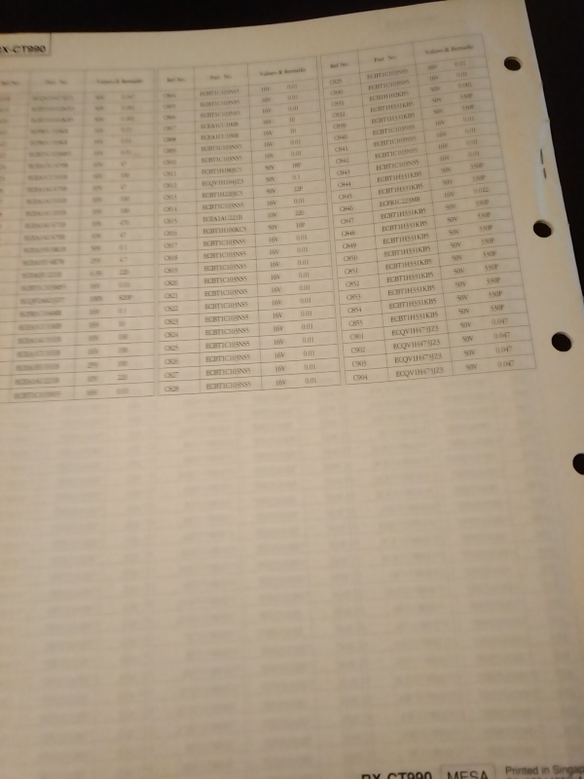 Panasonic RX-CT990 Service Manual Portable Stereo Radio Cassette System ...