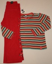 4 NWT EUC Gap 2p Set Striped SHIRT Bird Corduroy PANTS Girls
