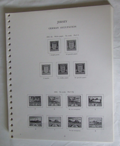 STANLEY GIBBONS JERSEY 1941-95 ILLUSTRATED 22-RING STAMP ALBUM PAGES, EXCELLENT - Afbeelding 1 van 10