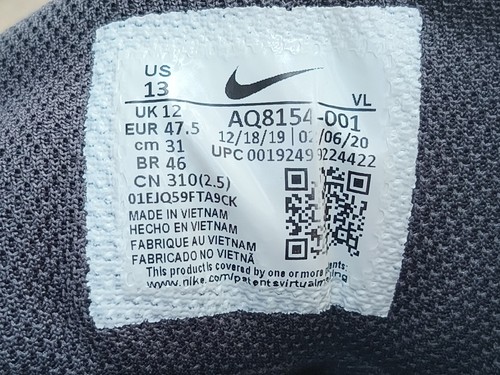 NIKE ALPHA MENACE VARSITY 2 Size 13 Football Cleats Black (AQ8154-001) - Picture 11 of 11
