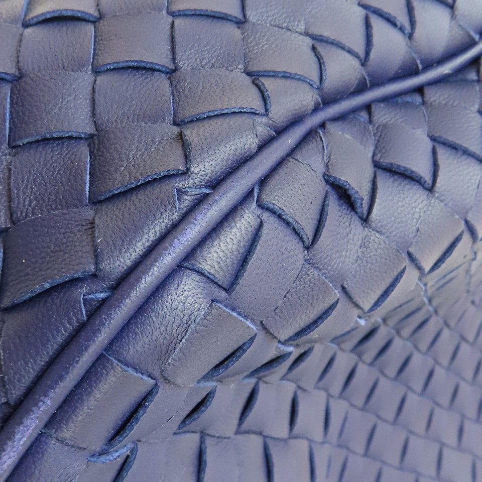 BOTTEGA Intrecciato Handbag Lambskin Blue eBay