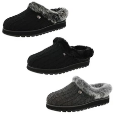 BOBS FROM SKECHERS WOMENS KEEPSAKES ICE ANGEL WIDE WIDTH SLIPPERS