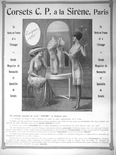 Ad Print Original 1913 Cp Corsets With Siren Enigme Paris Ebay
