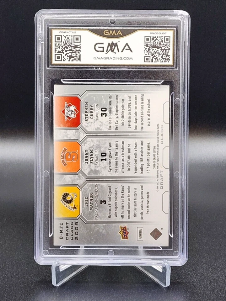 Steph Curry RC 2009 Upper Deck Draft Edition Jonny Flynn Eric Maynor GMA 8.5 - Image 4 of 4