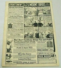 1957 Print Ad Northwestern School of Taxidermy Mount Birds,Animals Omaha,NE
