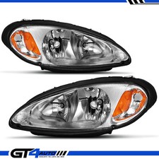 Chrome Replacement Headlight Set For 01-05 Chrysler Pt Cruiser Leftright Wbulb