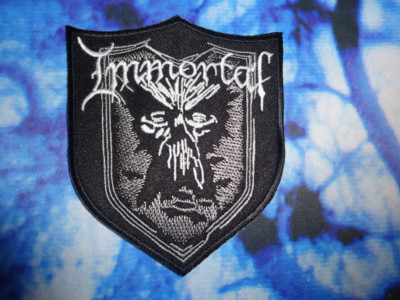 Immortal Shield Logo Shape Patch Black Metal Mayhem Emperor Taake Venom