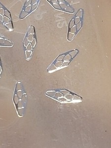 11x4 MM Sterling Sterling Silver Plaque / Connectors Priced 200 Per Lot