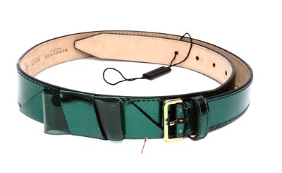 Burberry Rothly Women's Green Prorsum Bow Belt Size 30/75 L37823