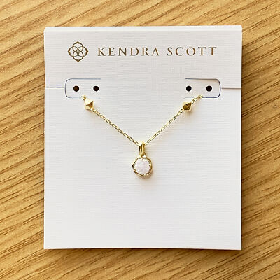 Kendra Scott Nola Pendant Necklace in Iridescent Drusy and Gold