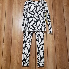 NWT Cat  Jack Black  White Ghost PJ Set Unisex Size 6 Very Soft Knit