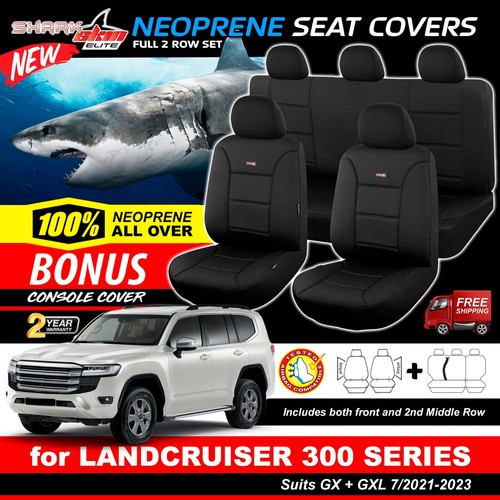 SharkSkin Elite Neoprene Seat Covers for Landcruiser 300 Series GX GXL