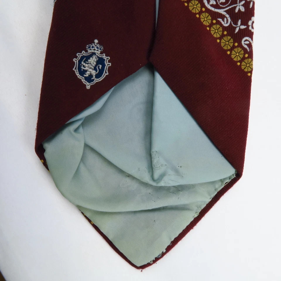 Corbata vintage Andhurst años 60 70 oro rojo diagonal geométrica a rayas 58x4,25 ancha Foto 4 de 4