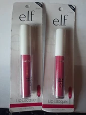 2 e.l.f. Lip Lacquer Lip Gloss W Vitamin E  Brilliant High Color Shine BOLD PINK