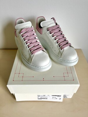 Original Alexander McQueen Sneaker - Größe 38,5 weiß/rosa - mit Originalkarton
